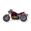 4.25x2.25 Custom Motorcycle Shaped Indoor Magnets 30 Mil