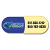 5.125 x 1.925 Custom Printed Pill Capsule Shaped Magnets - Outdoor & Car Magnets 30 Mil