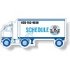 4.125x1.875 Custom Printed Semi Truck Shaped Magnets - Outdoor & Car Magnets 30 Mil
