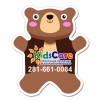 4x4.625 Customized Teddy Bear Shaped Indoor Magnets 30 Mil
