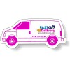 3.5x1.75 Customized Van Shaped Indoor Magnets 30 Mil