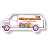 4.125x1.875 Custom Printed Van Shaped Magnets - Outdoor & Car Magnets 30 Mil