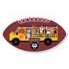 11x6.22 Custom Football Shaped Magnets 20 Mil