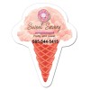 2.25x2.87 Custom Ice Cream Cone Shaped Magnets 20 Mil