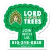 2.50x2.50 Custom Tree Shaped Magnets 20 Mil