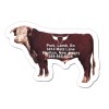 2.64x1.87 Custom Bull Shaped Magnets 20 Mil