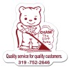 2.92x2.83 Custom Bear Shaped Magnets 20 Mil