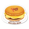 2.98x2.30 Custom Burger Shaped Magnets 20 Mil