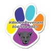 3.13x3.50 Custom Paw Shaped Magnets 20 Mil