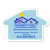 3.43x2.43 Custom House Shaped Magnets 20 Mil