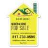 3.50x4.50 Custom House Shaped Magnets 20 Mil