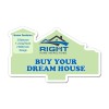 4.99x3.03 Custom House Shaped Magnets 20 Mil