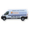 5.75x2.69 Custom Van Shaped Magnets 20 Mil