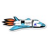 6.32x2.23 Custom Airplane Shaped Magnets 20 Mil