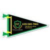 7.06x3.92 Custom Pennant Shaped Magnets 20 Mil