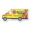 3.75x1.62 Custom Ambulance Shape Magnets 20 Mil