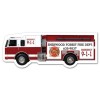 5.125x1.9 Custom Fire Truck Shape Magnets 20 Mil