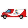 3.7644 x 1.667 Custom HVAC Van Shape Magnets 20 Mil