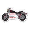 4.25x2.25 Custom Motorcycle Shape Magnets 20 Mil