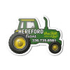 3.75 x 2.67 Custom Tractor Shape Magnets 20 Mil