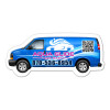3.75x1.62 Custom Printed Van Shape Magnets 20 Mil