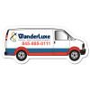 3.7644 x 1.667 Customized Right Facing Van Shaped Indoor Magnets 20 Mil