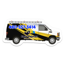 4.44x2.02 Custom Van Shaped Magnets - Outdoor & Car Magnets 30 Mil
