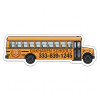 5.25x1.75 Custom Magnets School Bus Shape Magnets 20 Mil