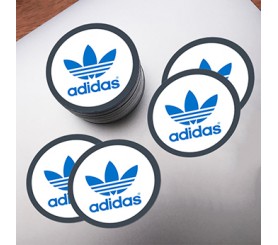 2 Inch Customized Circle White or Clear Plastic stickers