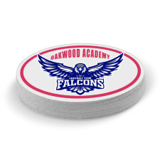 5x4 Inch Customized Oval Full Color Outdoor Removable Vinyl Stickers