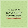 14 to 15.99 Square Inch Custom Die Cut Magnets 20 Mil
