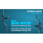 2x3.5 Promotional Plumbing Business Card Magnets 20 Mil Square Corners