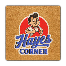 4 Inch Custom Full Color Square Cork Coasters