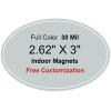 2.62X3 Custom Oval Shaped Magnets 30 Mil