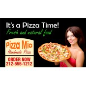 4x7 Custom Pizza Magnetic Card Magnets 20 Mil Square Corners