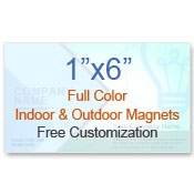 1x6 Square or Round Edge Magnets