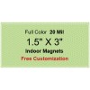 1.5x3 Customized Rectangle Shaped Magnets 20 Mil Square Corners