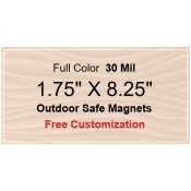 1.75x8.25 Custom Magnets - Outdoor & Car Magnets 30 Mil Square Corners