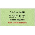 2.25x3 Custom Magnets 20 Mil Square Corners