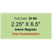 2.25x6.5 Custom Magnets 20 Mil Square Corners