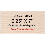 2.25x7 Custom Magnets - Outdoor & Car Magnets 30 Mil Square Corners