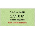 2.5x6 Custom Magnets 20 Mil Square Corners