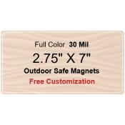 2.75x7 Custom Magnets - Outdoor & Car Magnets 30 Mil Round Corners