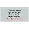 2x2.5 Custom Rectangle Shaped Indoor Magnets 30 Mil Square Corners