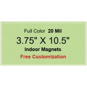 3.75x10.5 Custom Magnets 20 Mil Square Corners