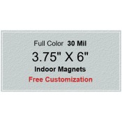 3.75x6 Customized Indoor Magnets 30 Mil Square Corners