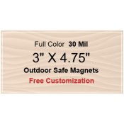 3x4.75 Custom Magnets - Outdoor & Car Magnets 30 Mil Square Corners