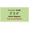 3x4 Custom Magnets 20 Mil Round Corners