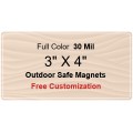 3x4 Custom Magnets - Outdoor & Car Magnets 30 Mil Round Corners