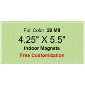 4.25x5.5 Custom Magnets 20 Mil Square Corners